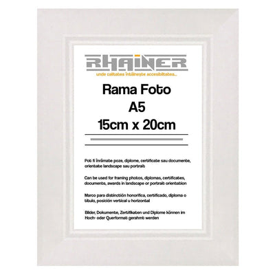 Rama foto Madrid alb A5 FMA5-01 - Green Print