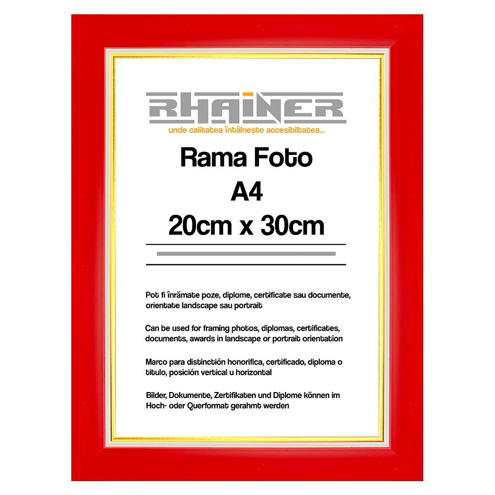 Rama foto Madrid rosu+auriu A4 FMA4-41 - Green Print