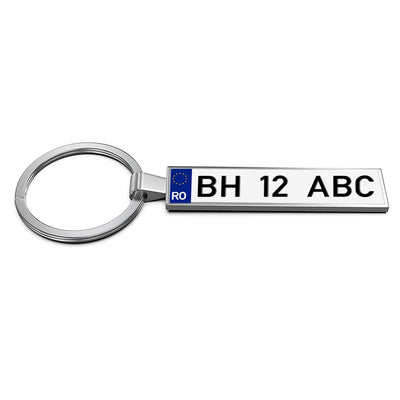 Breloc metalic insertie foto AUTO argintiu AUTO22 - Green Print