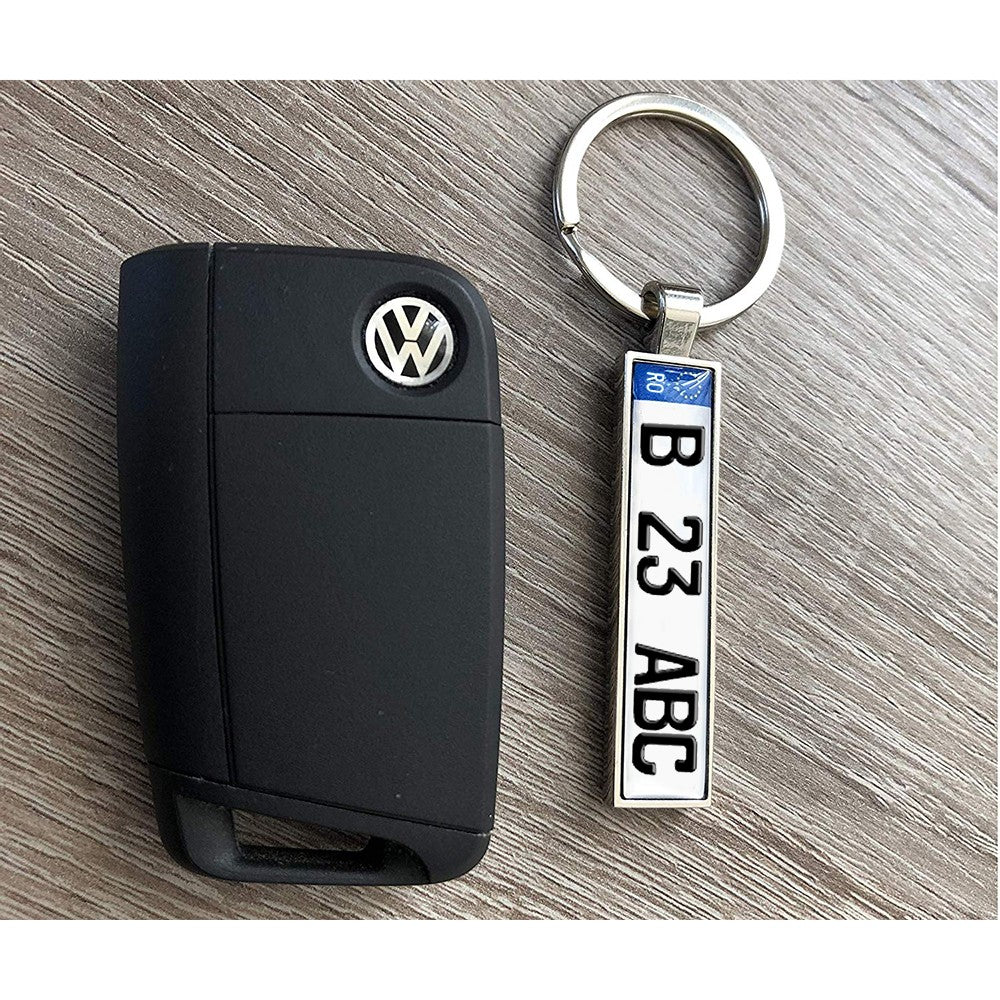 Breloc metalic insertie foto AUTO argintiu AUTO22 - Green Print