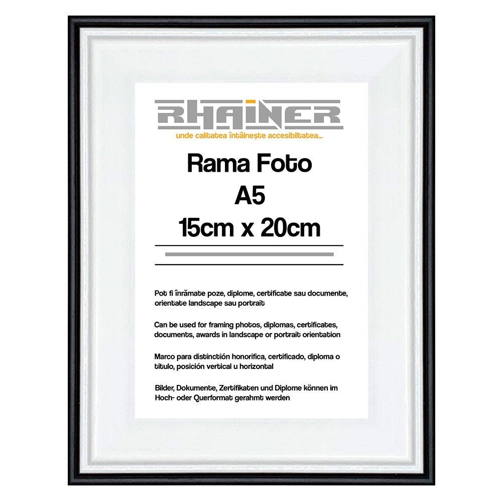 Rama foto Barcelona alb+negru A5 FP0941A519 - Green Print