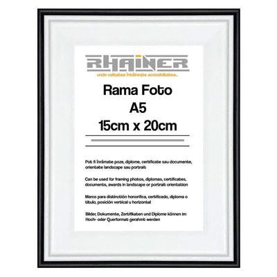 Rama foto Barcelona alb+negru A5 FP0941A519 - Green Print