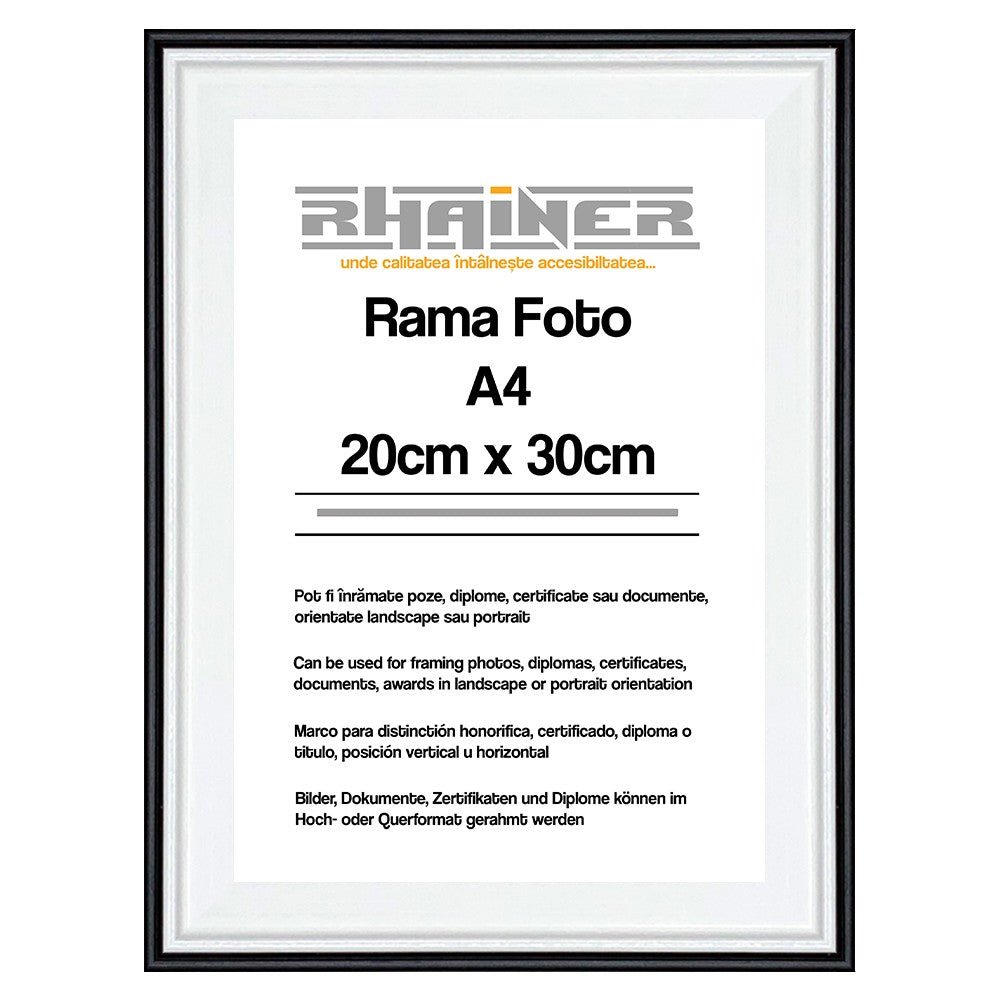 Rama foto Barcelona alb+negru A4 FP0941A419 - Green Print