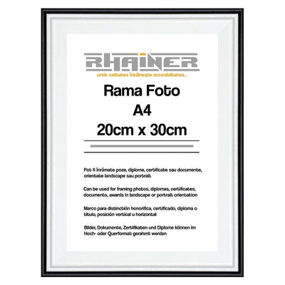 Rama foto Barcelona alb+negru A4 FP0941A419 - Green Print