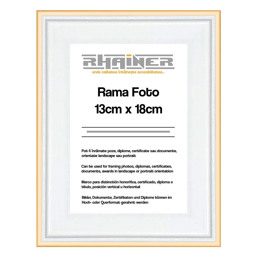Rama foto Barcelona alb+auriu 13x18 FP0941131821 - Green Print