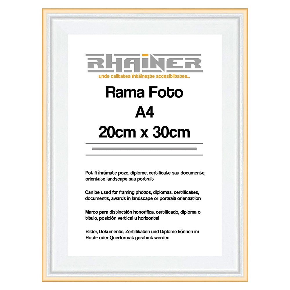Rama foto Barcelona alb+auriu A4 FP0941A421 - Green Print