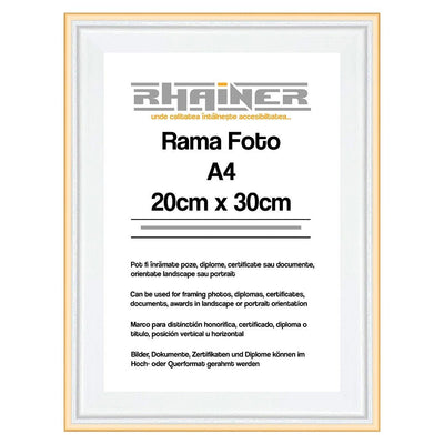 Rama foto Barcelona alb+auriu A4 FP0941A421 - Green Print