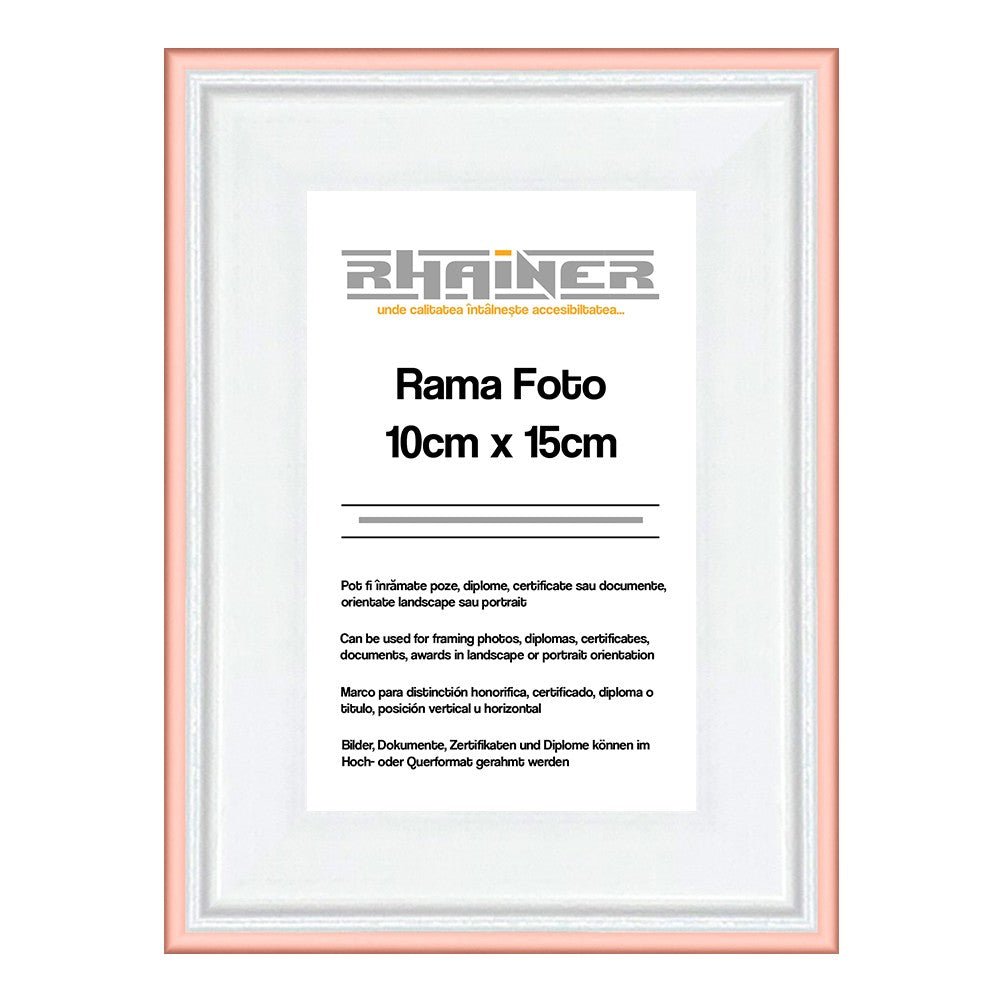 Rama foto Barcelona alb+auriu rose 10x15 FP0941101531 - Green Print