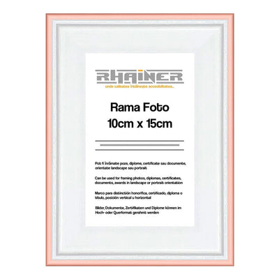 Rama foto Barcelona alb+auriu rose 10x15 FP0941101531 - Green Print