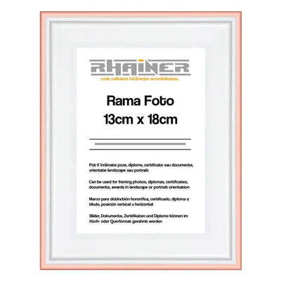 Rama foto Barcelona alb+auriu rose 13x18 FP0941131831 - Green Print