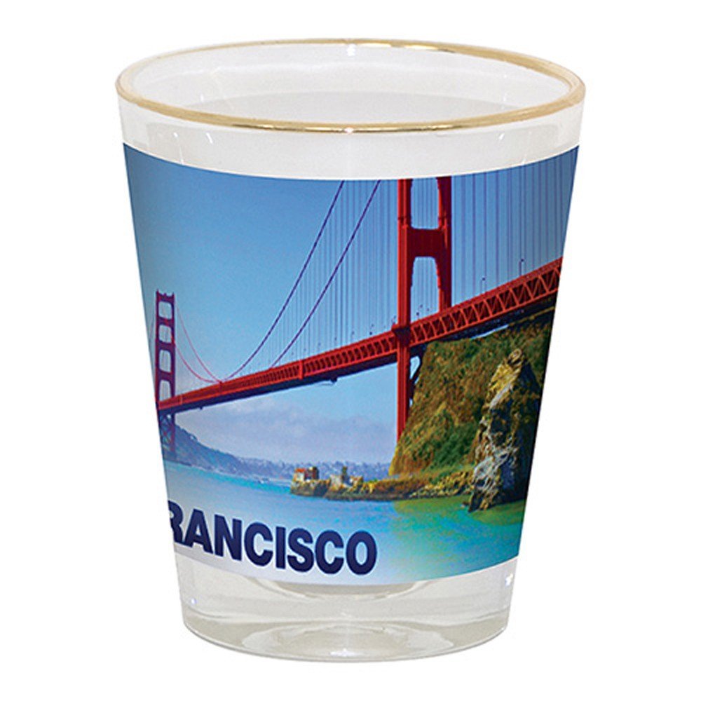 Pahar shot sticla sublimabil A0341 - Green Print