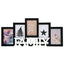 Rama foto colaj neagra FAMILY 5 poze PH195BW - Green Print