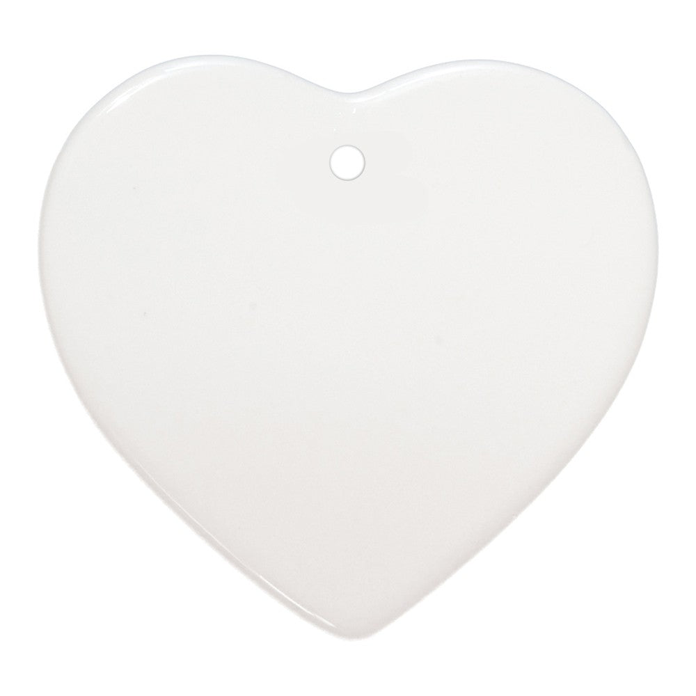 Ornament ceramica sublimabil inima GC530 - Green Print