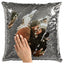 Husa perna cu paiete sublimabila arigintie 40x40 THG22 - Green Print
