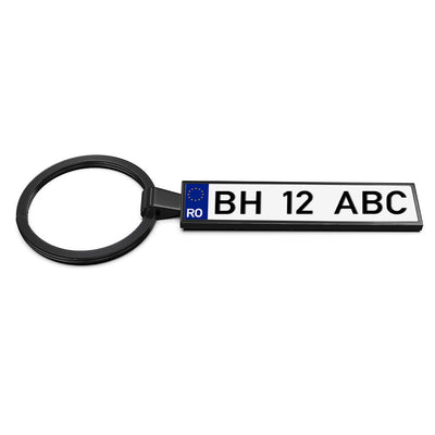 Breloc metalic insertie foto AUTO negru AUTO19 - Green Print