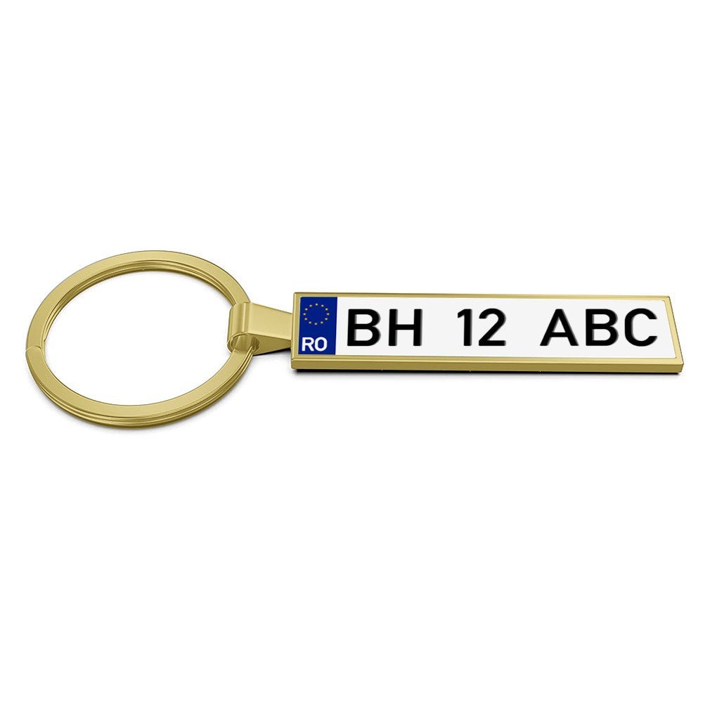 Breloc metalic insertie foto AUTO auriu AUTO21 - Green Print