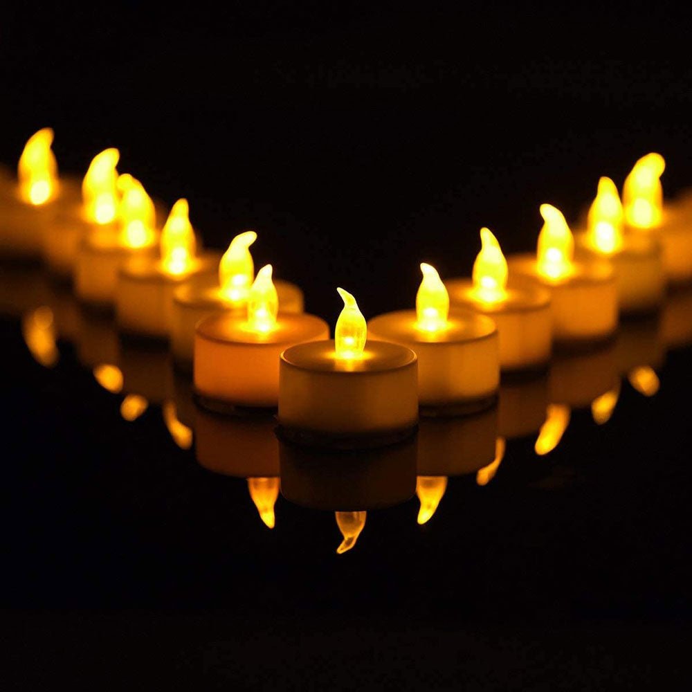 Set 24 lumanarele LED flameless LUMR4 - Green Print