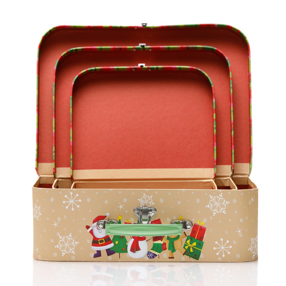 Cutii tip geanta familia Mosului - set 3 buc CUH-W7838 - Green Print