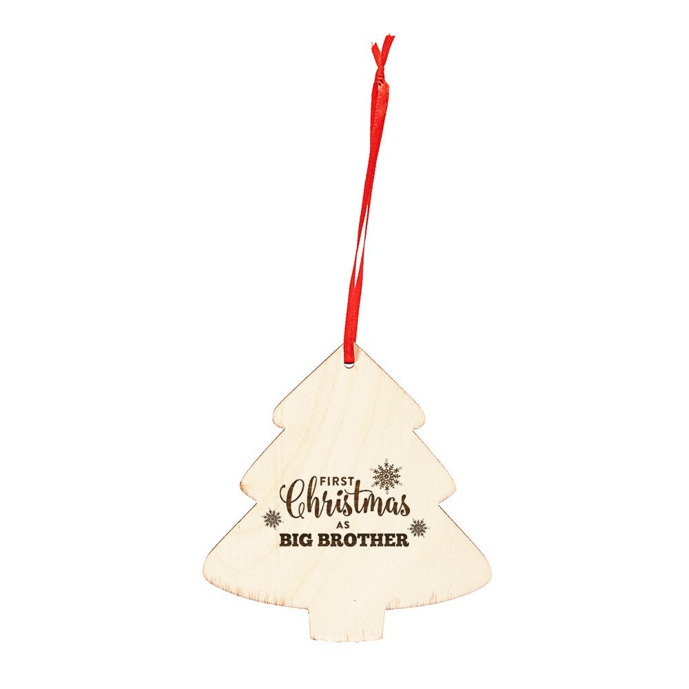 Ornament de brad din lemn cu snur rosu BRAD XM1305S1512 - Green Print