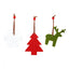 Ornament de brad rosu textil - set 10buc XM1302S1512 - Green Print