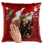 Husa perna cu paiete sublimabile rosie 40x40 THG12 - Green Print
