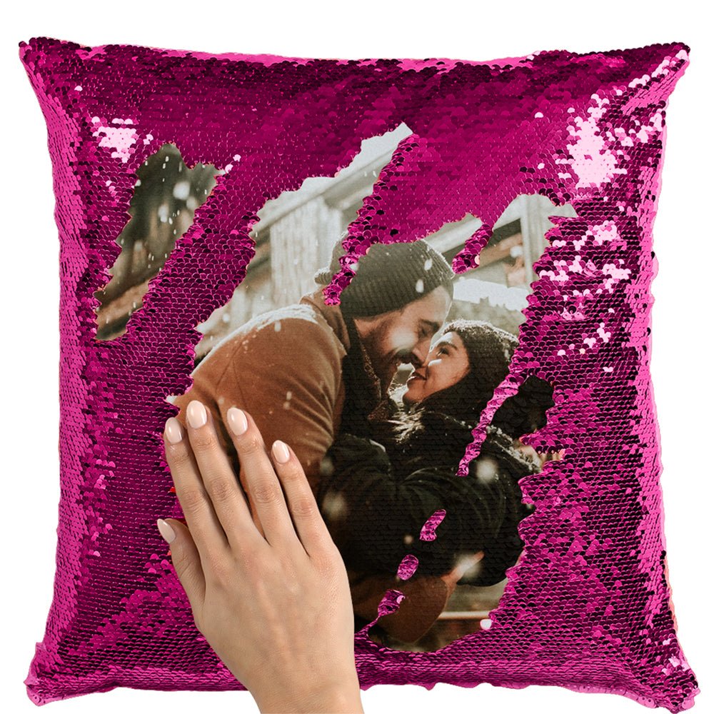 Husa perna cu paiete sublimabile violet 40x40 THG35491674 - Green Print