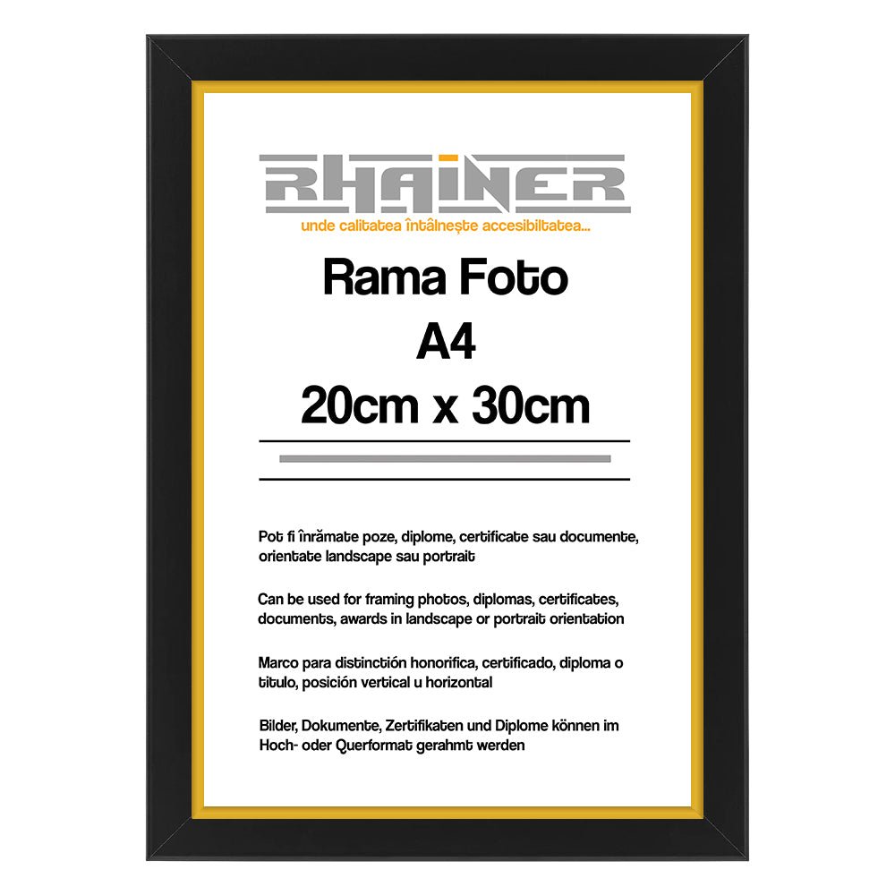 Rama foto Madrid negru+auriu A4 FA4-19 - Green Print