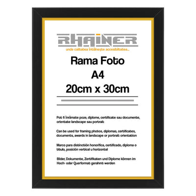Rama foto Madrid negru+auriu A4 FA4-19 - Green Print