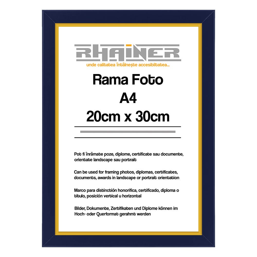 Rama foto Madrid albastru+auriu A4 FA4-16 - Green Print