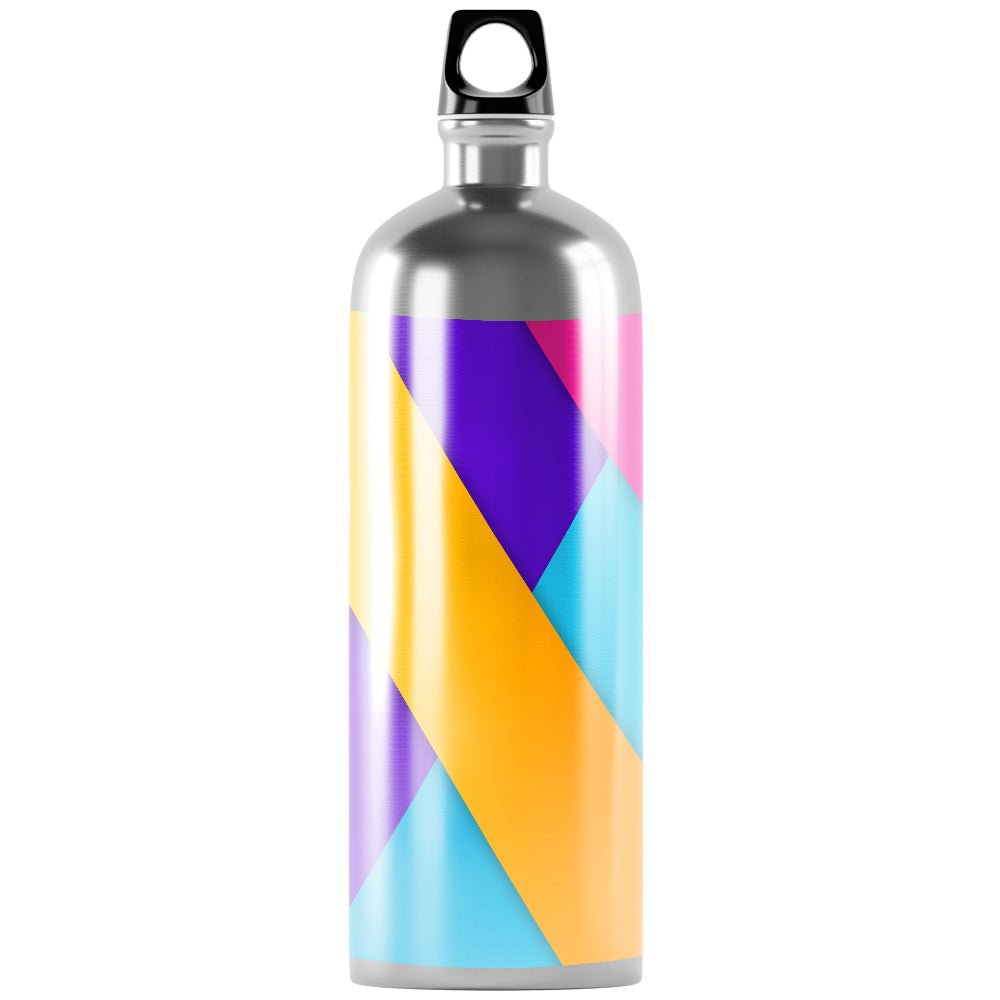 Bidon sport argintiu 750ml sublimabil SI7-22 - Green Print