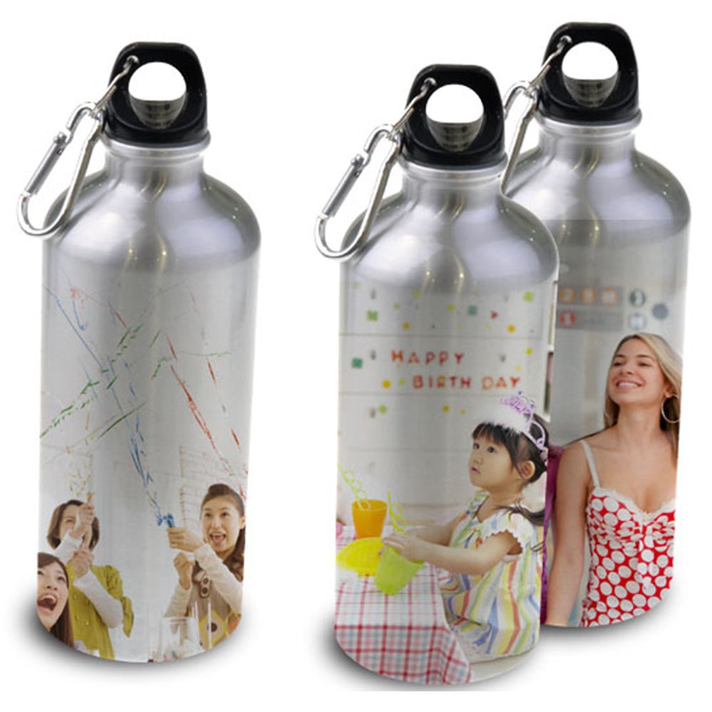 Bidon sport argintiu 750ml sublimabil SI7-22 - Green Print