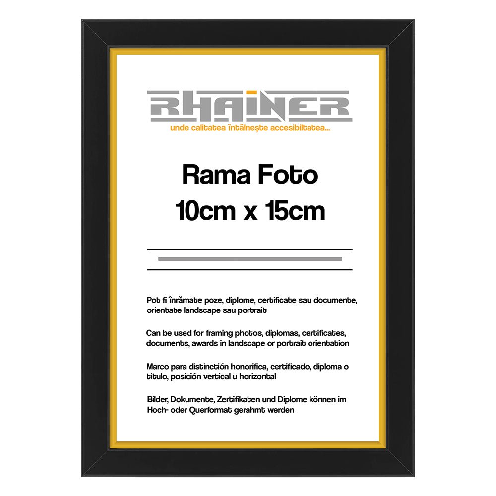 Rama foto Madrid negru+auriu 10x15 FA1015-19 - Green Print