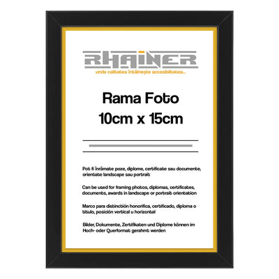 Rama foto Madrid negru+auriu 10x15 FA1015-19 - Green Print