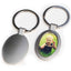 Breloc metalic oval sublimabil YA06 - Green Print