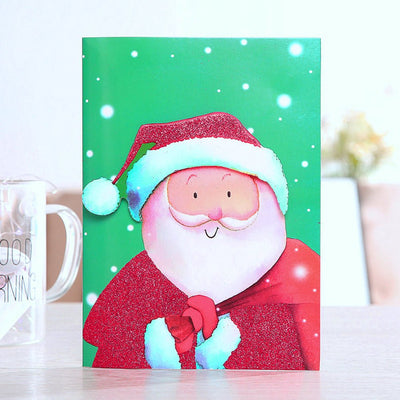 Felicitare muzicala Craciun - Model 1 XCC-125-01 - Green Print
