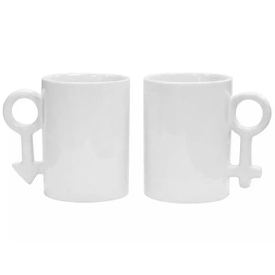 Set 2 cani de cuplu sublimabile EU-B1QL - Green Print