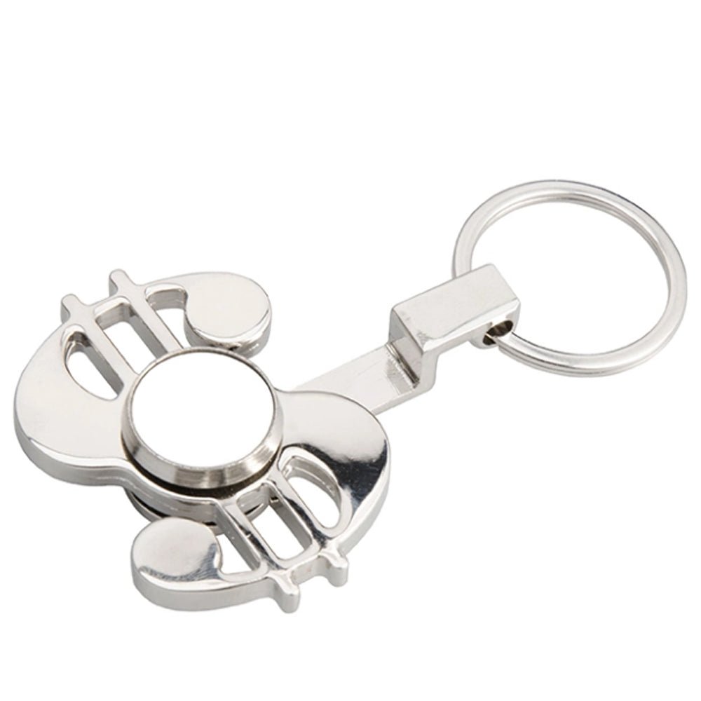 Breloc metalic cu spinner sublimabil - DOLLAR YASP02S - Green Print