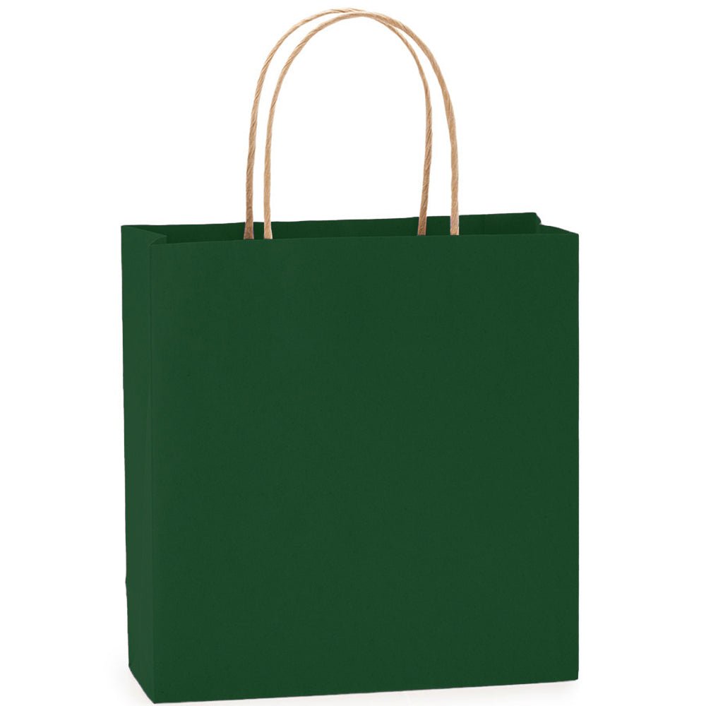 Sacosa kraft verde inchis 22x23 BO7539S1226 - Green Print