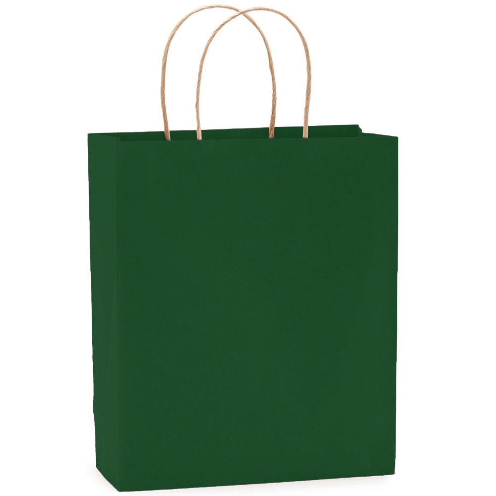 Sacosa kraft verde inchis 25x31 BO7538S1226 - Green Print