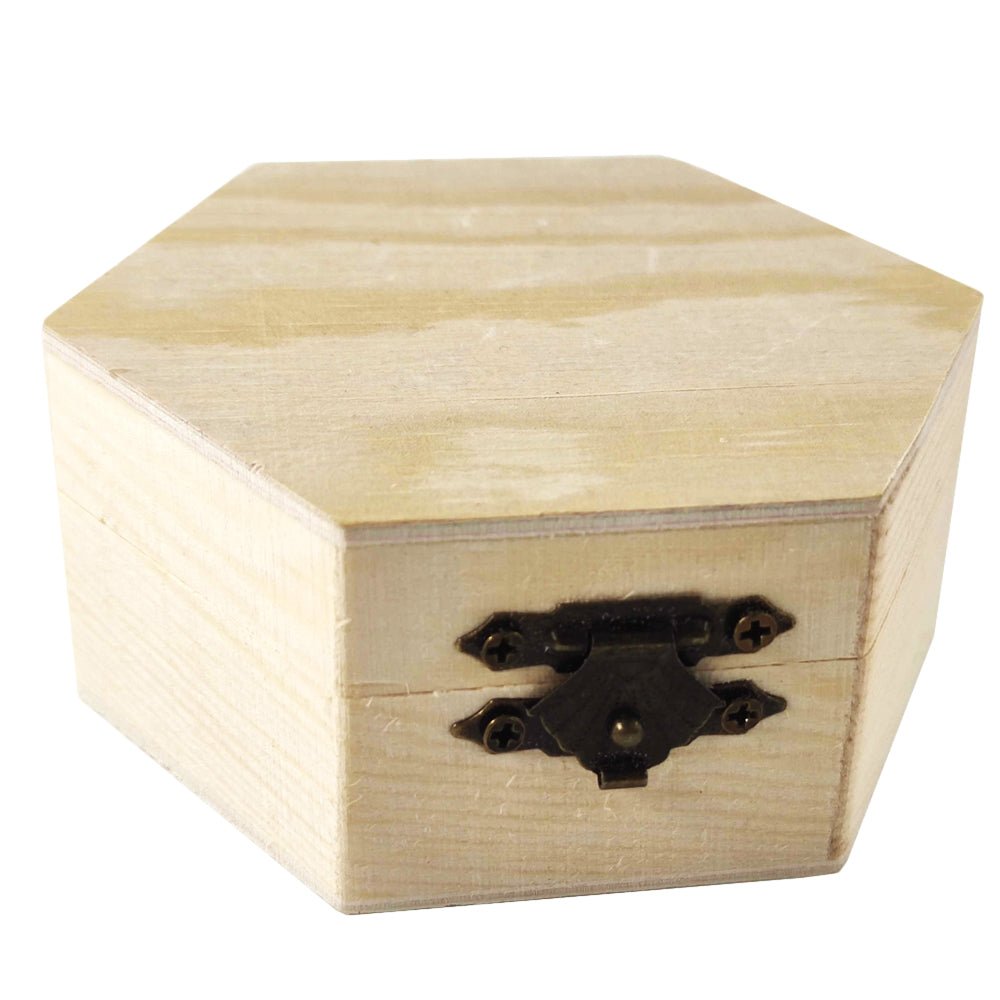 Cutie lemn hexagonala MICA 9x8x4 cm WD10606 - Green Print