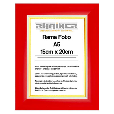 Rama foto Madrid rosu+auriu A5 FMA5-41 - Green Print