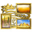 Rama foto colaj DESERT 3 poze HS211 - Green Print