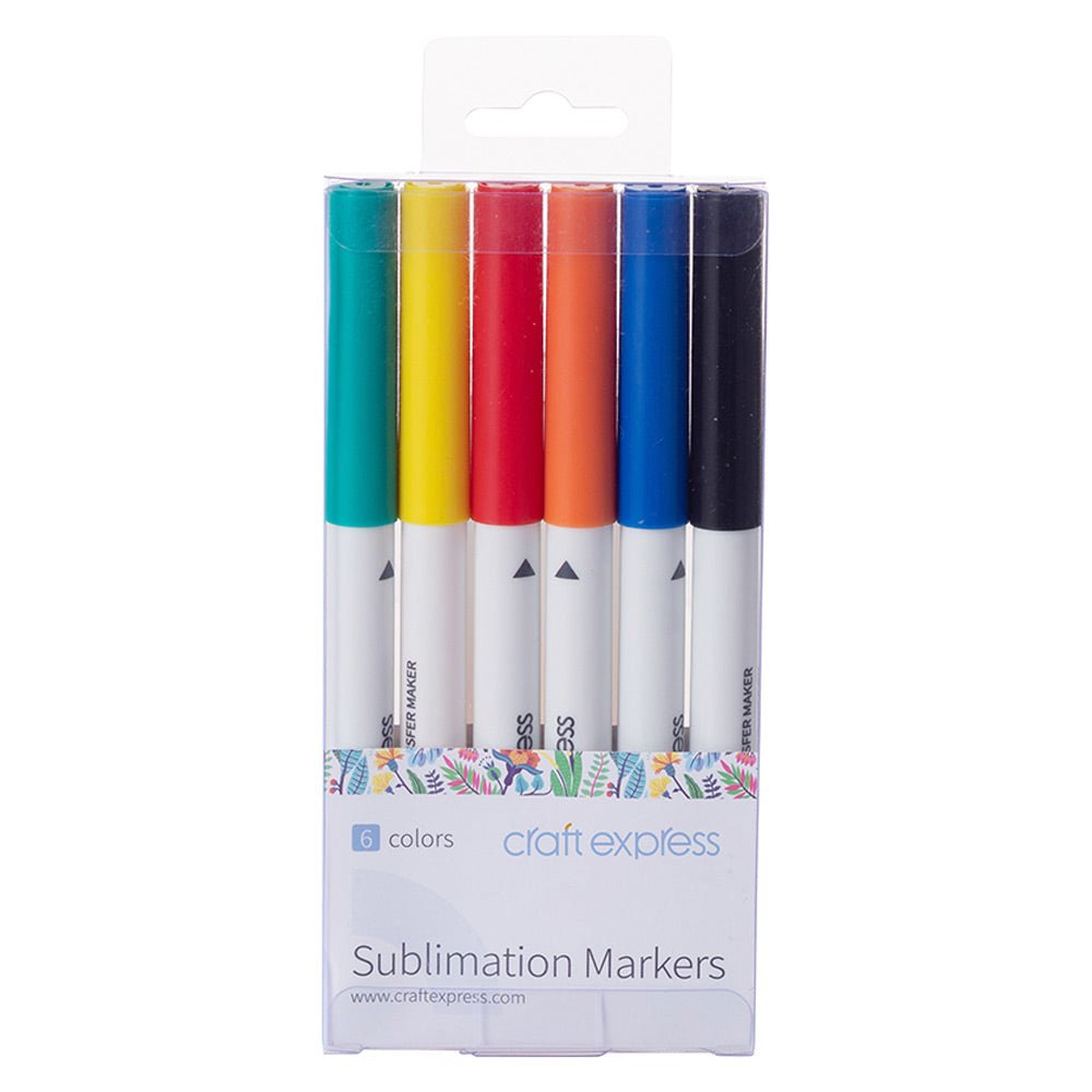 Set 6 markere cu vopsea de sublimare Craft Express CETP6-RG - Green Print
