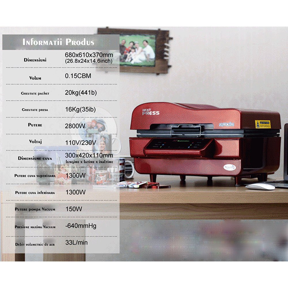 Presa termica 3D Vacuum K2402 - Green Print