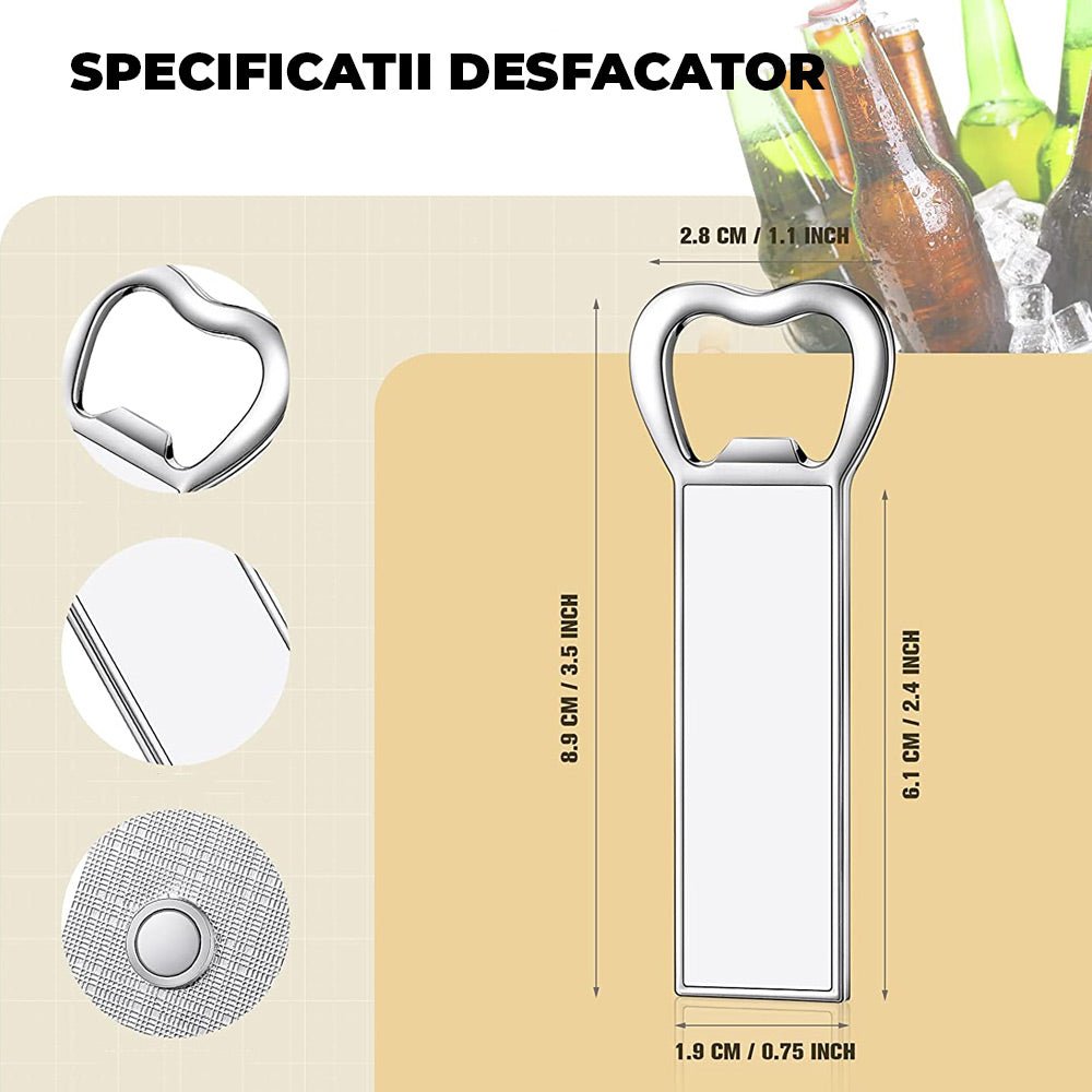 Desfacator metal magnetic sublimare - dreptunghi MP04SQ - Green Print