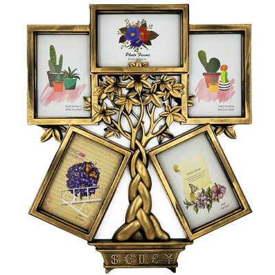 Rama foto copac MONEY TREE wenge 5 poze XF5814 - Green Print