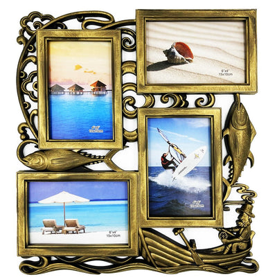 Rama foto colaj PESCAR 4 poze HS201 - Green Print