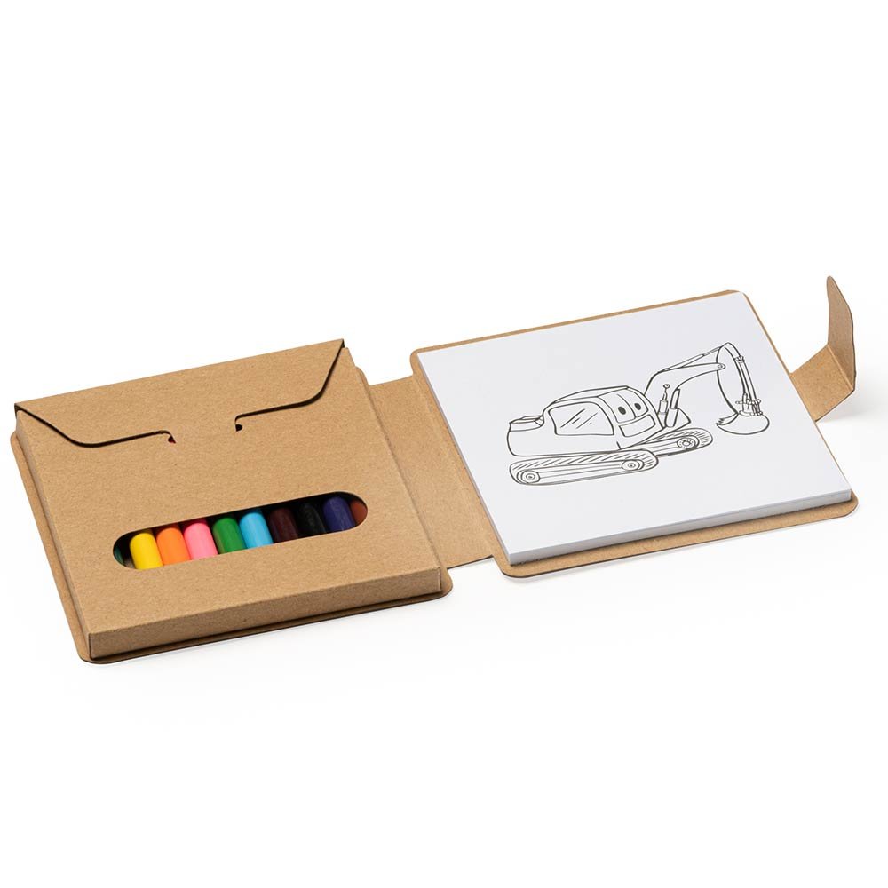 Set de colorat cu desene si creioane HW8077S229 - Green Print