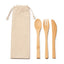 Set de tacamuri de lemn in saculet de canvas CU4117S129 - Green Print