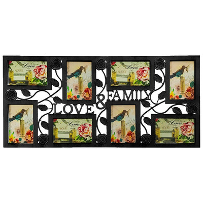 Rama foto colaj Love&Family neagra 8 poze PY4419 - Green Print